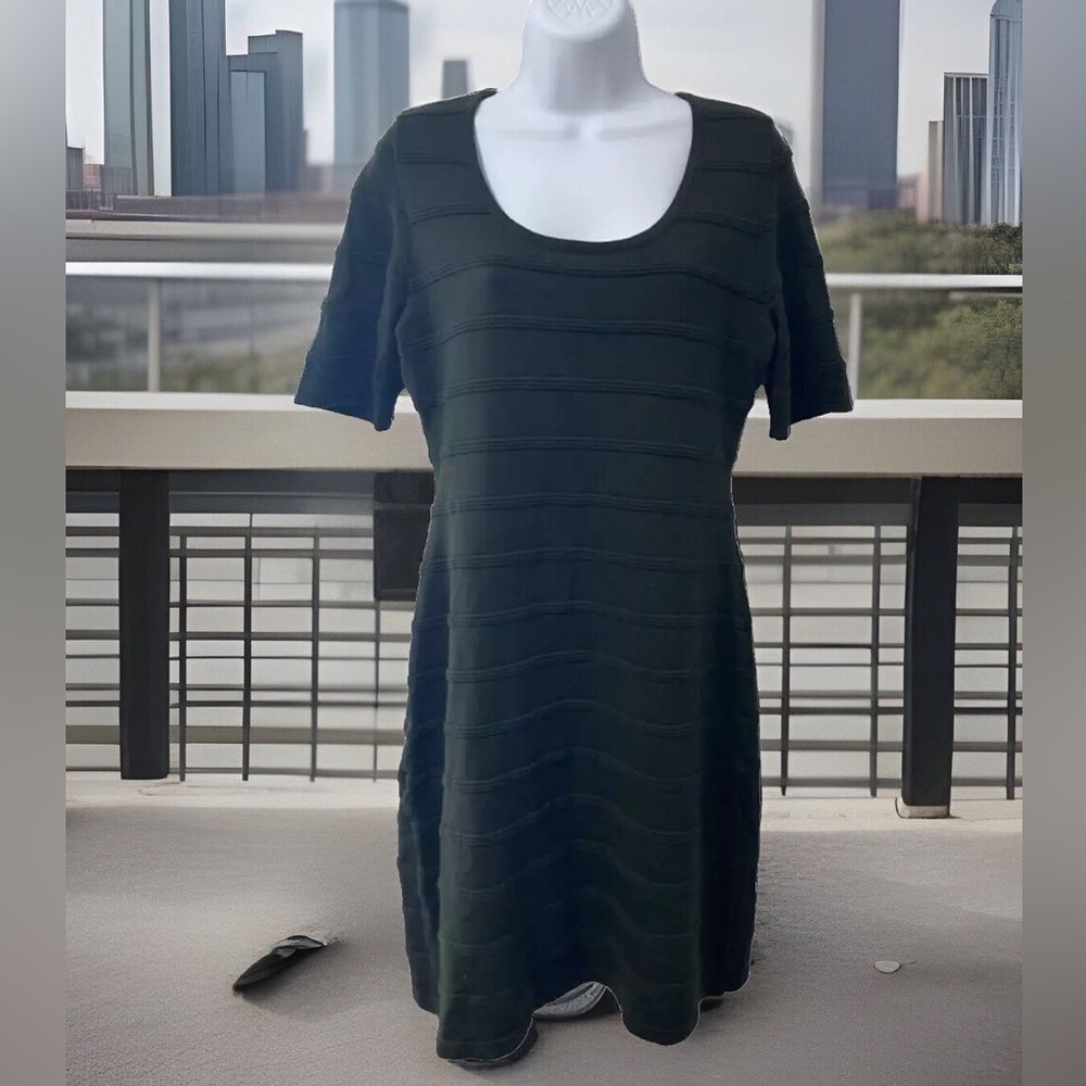 CALVIN KLEIN Women's Sweater Dress Ribbed Knee Length Bodycon